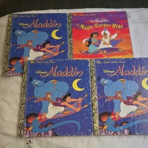 Lot Of  Little Golden Books Disney Aladdin